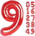 Number Balloon 40 Inch Red 9 Balloon, Large Numbers 9 9th Decorations by Upgesy