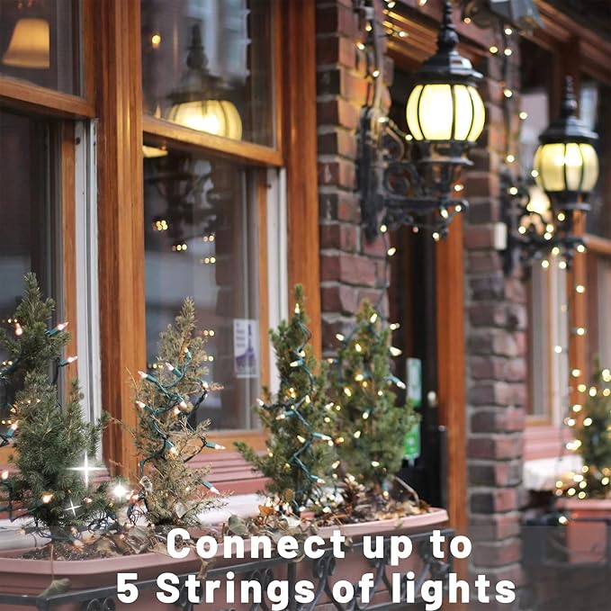 Christmas Lights for Tree 20Ft 100 Count Mini Lights Green Wire Christmas Tree - Image 5