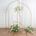 Tableclothsfactory Set of 4 | Gold Metal Wedding Arch Chiara Backdrop Stand by TABLECLOTHSFACTORY
