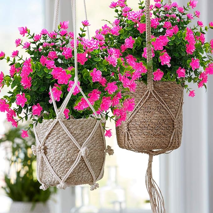 10 Bundles Artificial Fake Flowers, Faux Outdoor Plastic Plants UV Resistant - Image 6