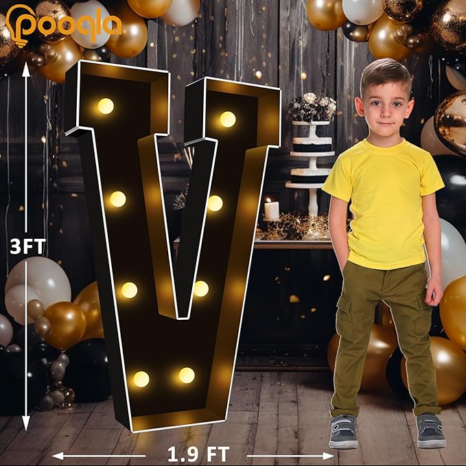 Pooqla 3FT Marquee Light Up Letters, Giant Mosaic Letter - Image 4