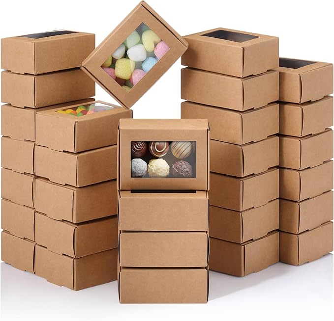 Zonon 30 Pcs Soap Boxes for Homemade Packaging, Mini Kraft Treat Boxes by Zonon