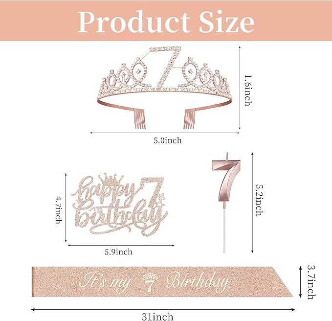 7th Birthday Decorations for Girl - Image 3