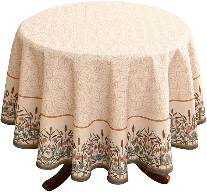patdrea Designer Linen Vintage Tablecloth by Welcometopatdrea
