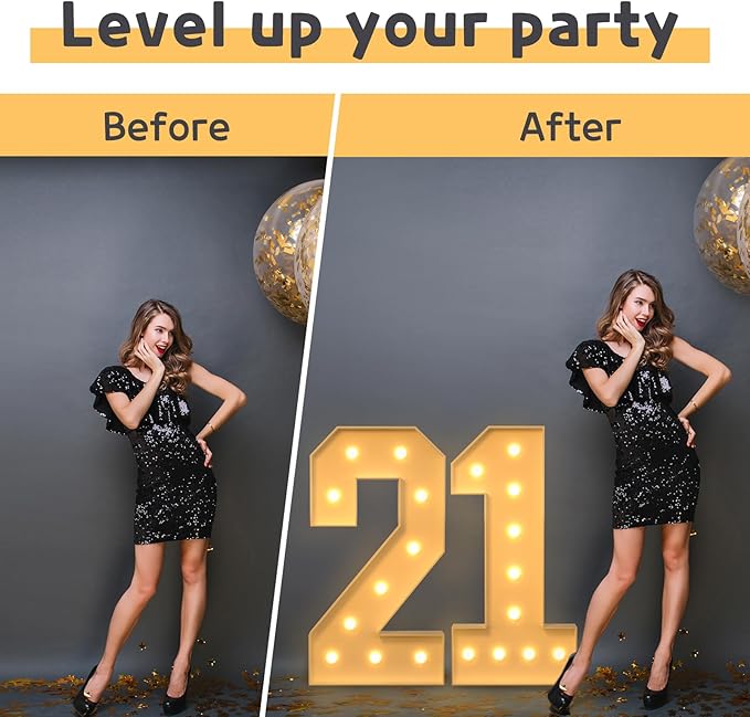 imprsv 4FT Marquee Numbers, DIY Marquee Numbers - Image 5