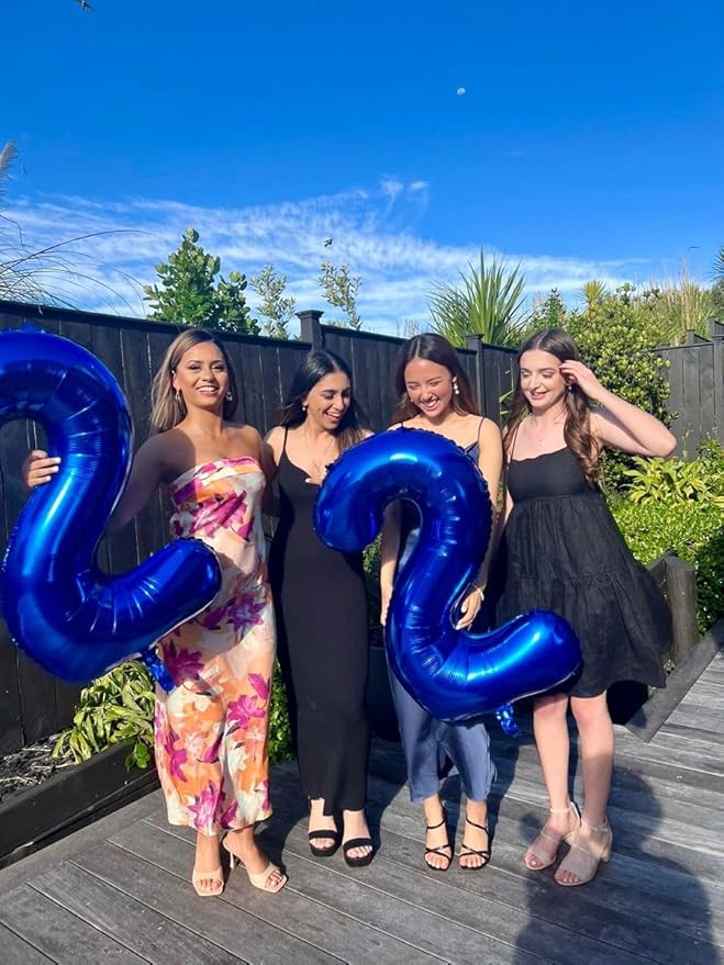 Big 40 Inch Night Blue 2 Number Balloon Birthday Decoration, Night Blue Number - Image 4