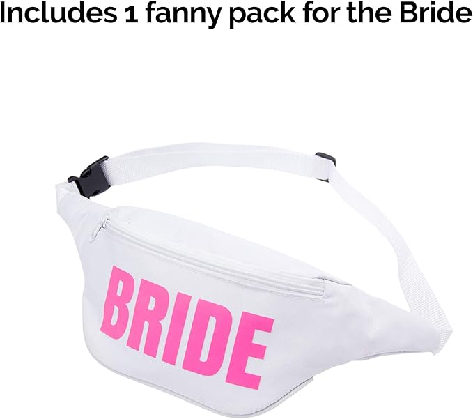 Bachelorette 80s Fanny Pack Set | 18 Pack | 1 Bride Fanny Pack and 17 Squad - Image 3
