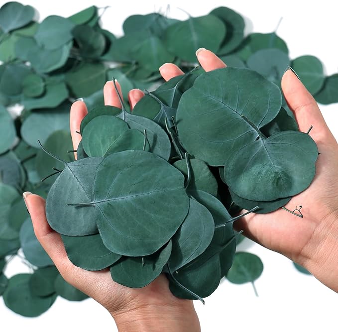 400+ Natural Dried Eucalyptus Leaves – Bulk Green Petals by MIHUAGE
