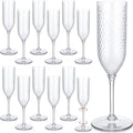 Remerry 24 Pack Detachable Plastic Champagne Flutes 5.5 oz Champagne Glasses by Remerry