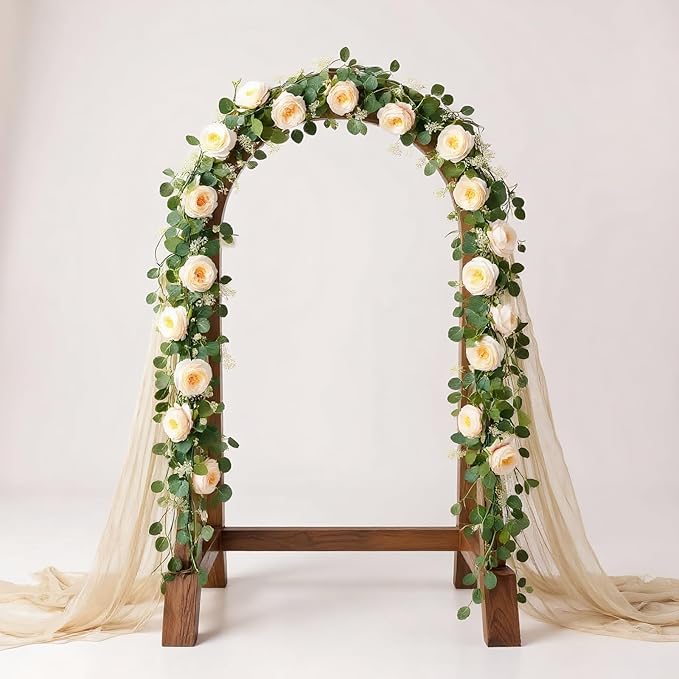 2Pcs Total 13 feet Eucalyptus Flower Garland - Image 9