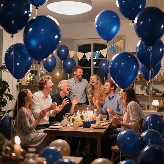 KAWKALSH Navy Blue Balloon 12 Inch - Image 7