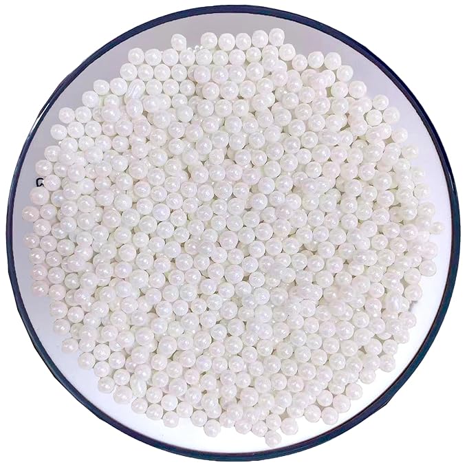 Sentovac 4mm White Pearl Sprinkles Edible Cake Decorating Sugar Candy Cookie by SentovacCakeSprinkles
