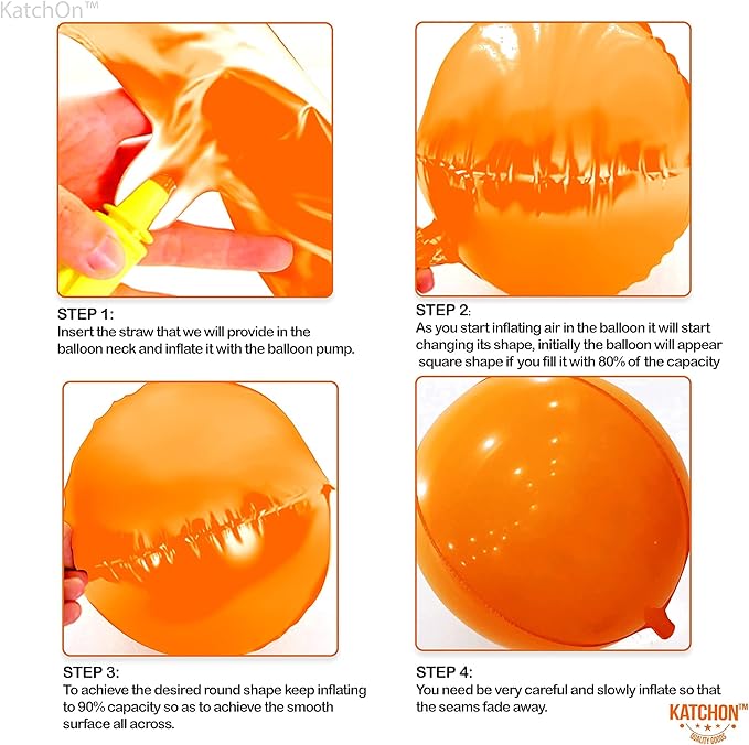 KatchOn, Big 22 Inch Orange Balloons - Image 4