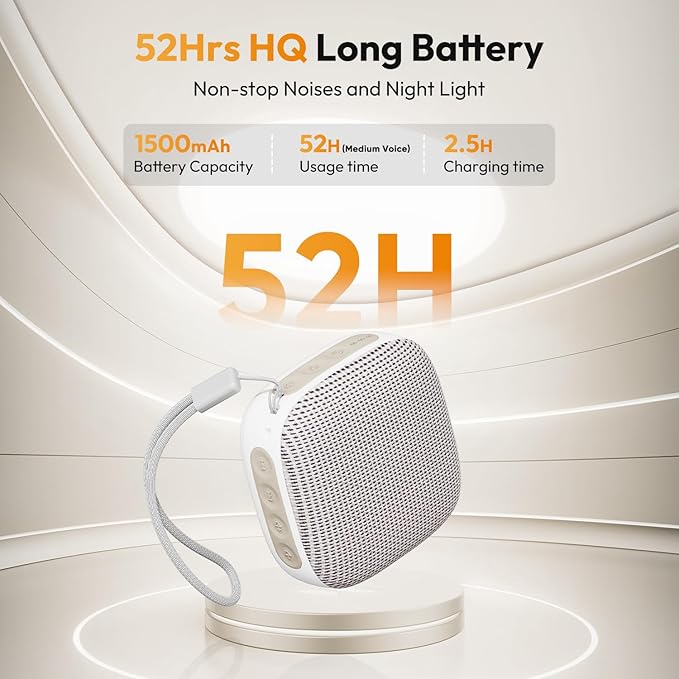 Portable Sound Machine for Travel, 52-Hour Lasting Mini Noise Machine - Image 6