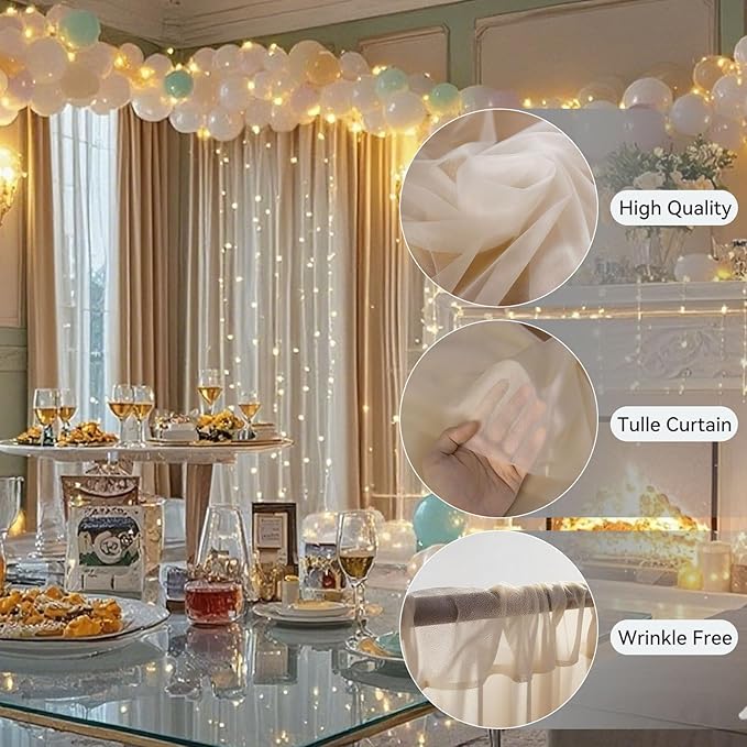 10×10ft Tulle Backdrop Curtains - Image 5