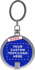 DISCOUNT PROMOS 10 Round LED Keychains by DISCOUNTPROMOS