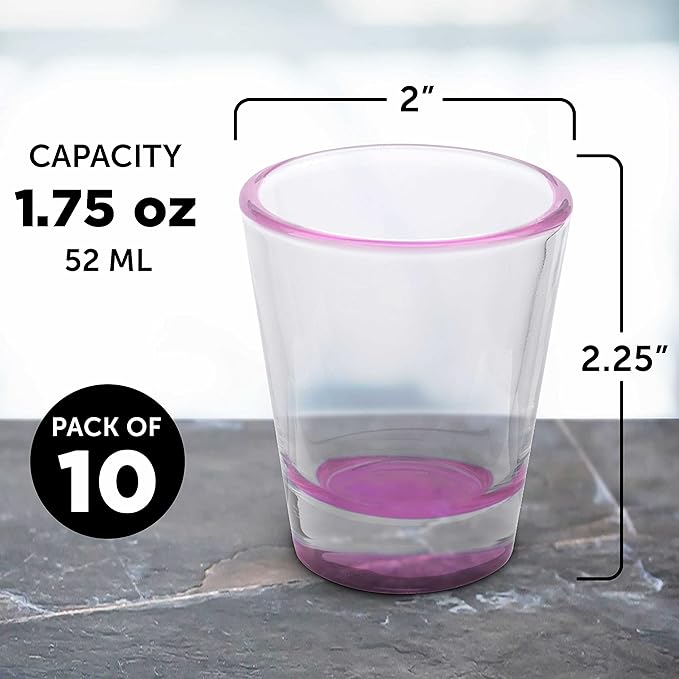 DISCOUNT PROMOS Shot Glasses Set 1.75 oz. Set of 10 Bulk Pack, Wedding Favor - Image 5