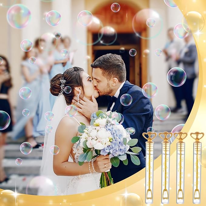 150 Pcs Bubble Wands Bulk for Wedding Party Mini Heart Wand - Image 4