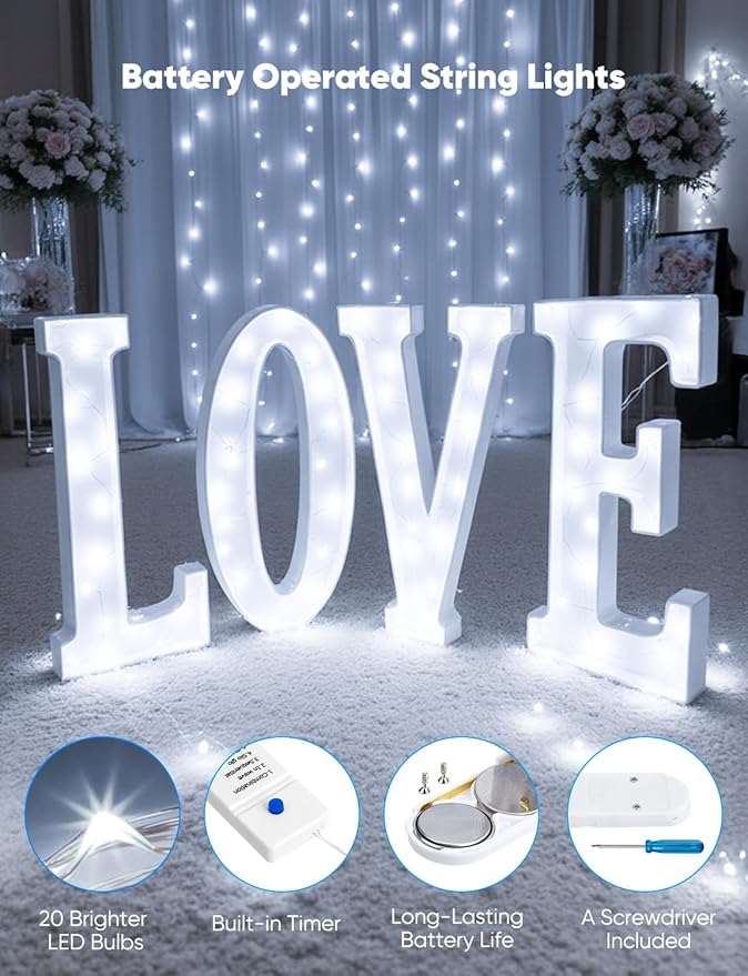 Minetom 20 Pack Fairy Lights Battery Operated String Lights, 8 Modes & Timer - Image 2