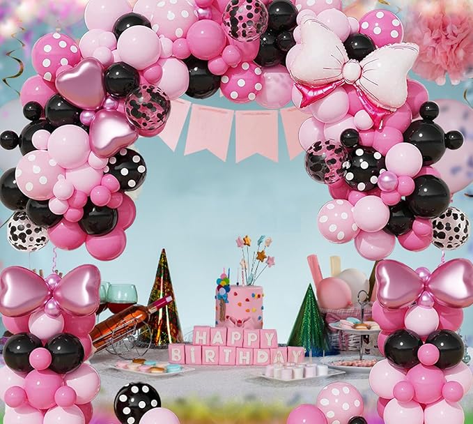 36 Inches Bow Foil Balloon Huge Bowtie Pink Balloon - Image 3