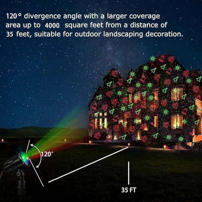 Christmas Projector Lights Outdoor, Led Christmas Laser Lights Landscape - Image 6