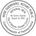 MaxMark Round Notary Pre-Inked Stamp by Maxmark