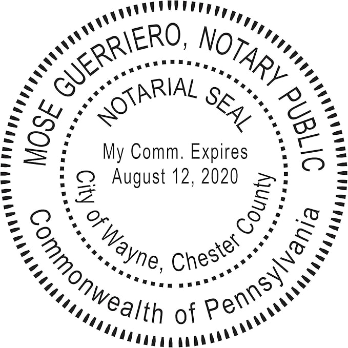 MaxMark Round Notary Pre-Inked Stamp by Maxmark
