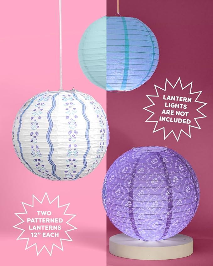 xo, Fetti Blue Coastal Paper Lanterns - Image 4