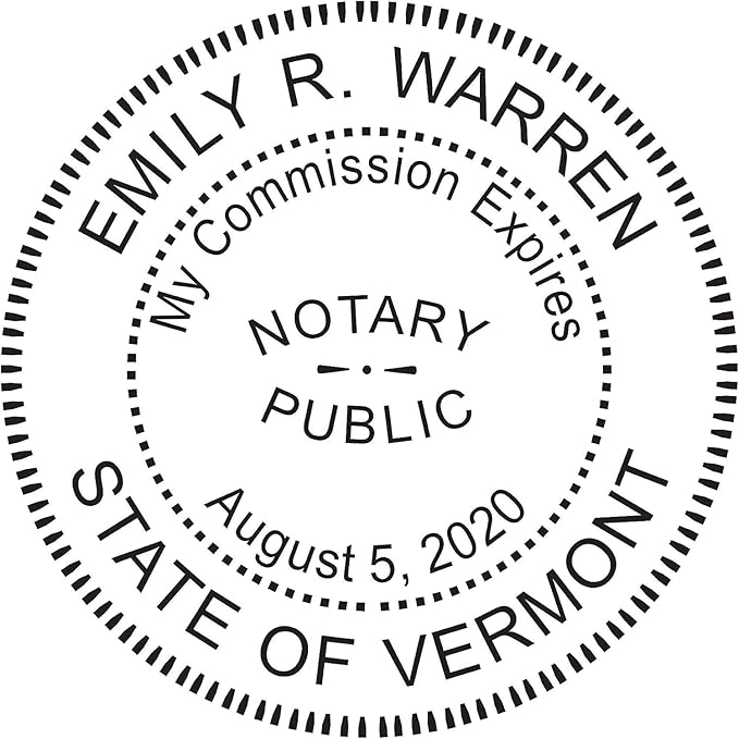 MaxMark Round Notary Pre-Inked Stamp by Maxmark