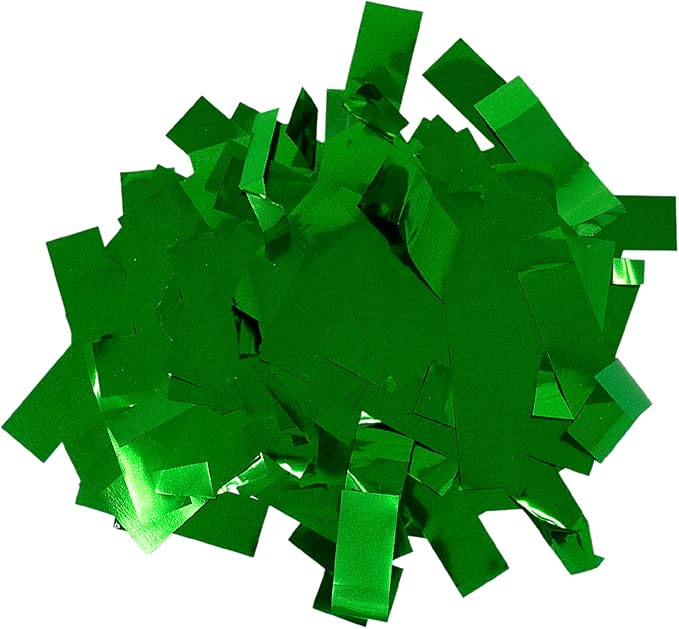 Rectangular Green Mylar Shiny Foil Metallic Confetti by UltimateConfetti
