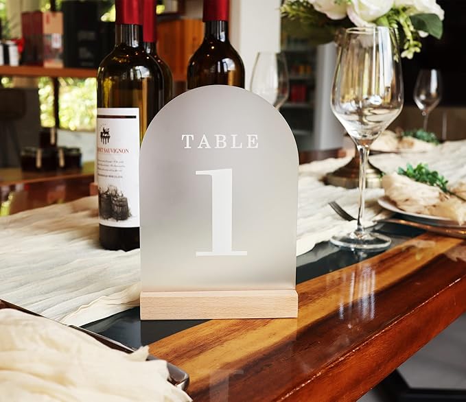 Wedding Table Numbers 1-20, Acrylic Arch Signs - Image 4