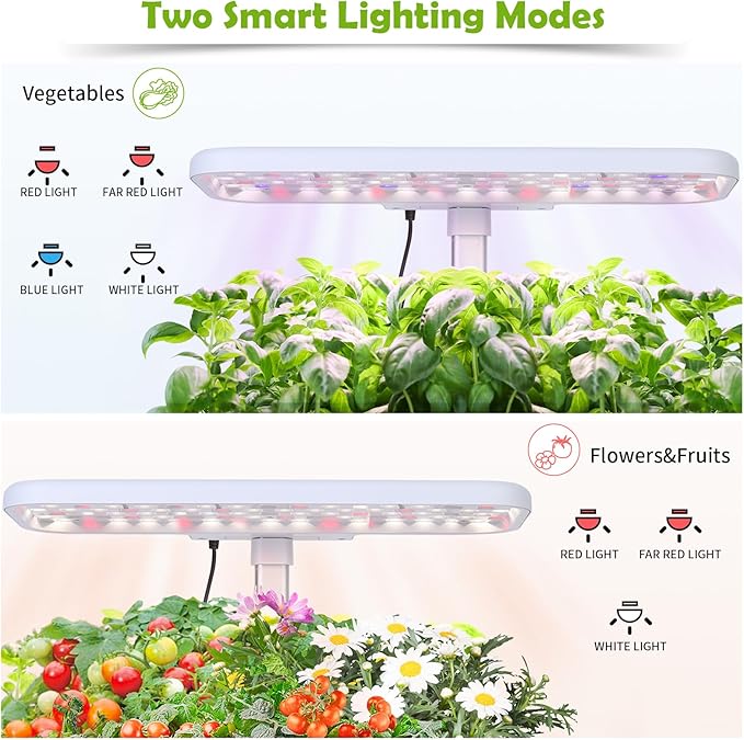 Indoor Gardening 17 Pods Hydroponics Growing System Kit Smart Lighting Setting - Image 3