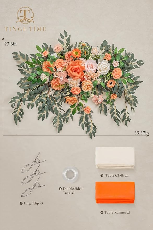 TINGE TIME Artificial Sweetheart Flower Swag - Image 7