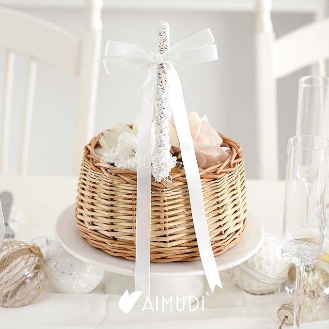 AIMUDI White Bows 5 × 10" Satin Bows - Image 6