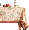 patdrea Designer Beige Rectangle Small Tablecloth, Vintage Italian Durable by Welcometopatdrea