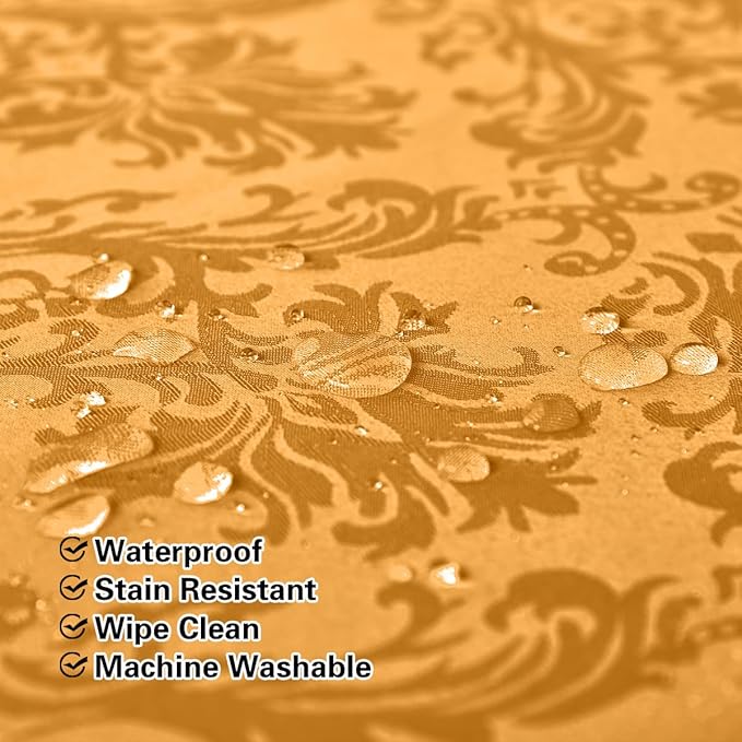 SASTYBALE Fall Jacquard Tablecloth Square 52 x 52 Inch, Spill Proof Washable - Image 5
