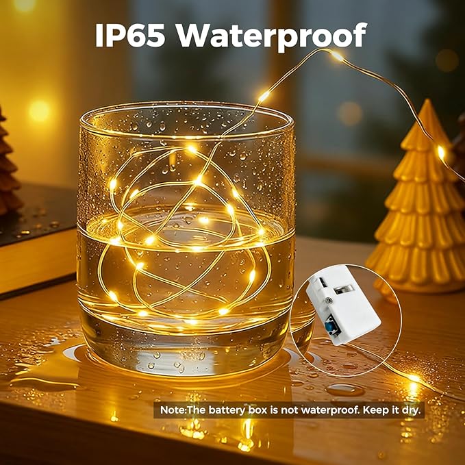 24 Pack Fairy Lights with Timer Battery Operated, 3 Modes 7ft Mini Waterproof - Image 8