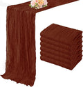 6 Pack Terracotta Cheesecloth Table Runner 10FT Boho Rustic Cheese Cloth Table by FoliafeelHome