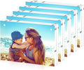 HELPLEX Acrylic Frame, 5 Pack 3.5x5 Acrylic Picture Frames, 20mm Thicker by HELPLEX