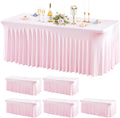 Wish Care 6 Pack Pink Spandex Table Clothes by WishCare