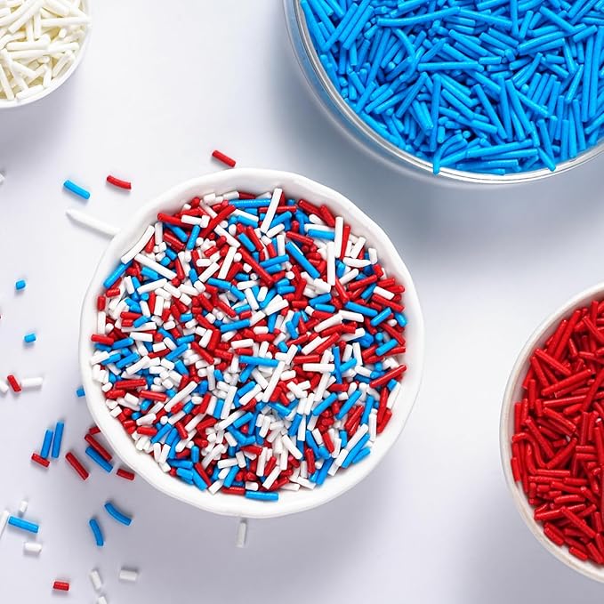 Edible Blue Jimmies Sprinkles, 4.23oz Blue Sprinkles, Jimmies Sprinkle - Image 5