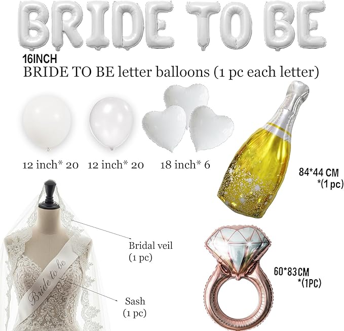 Classic pearl white Bridal Shower party decorations elegan White balloons - Image 7