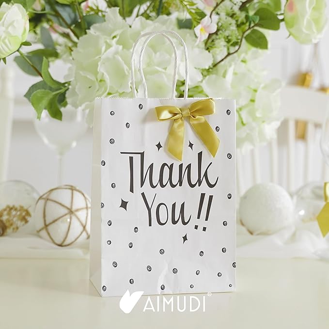 AIMUDI Small Gold Bows for Christmas Tree 2.5" Pretied Gold Bows for Gift - Image 5