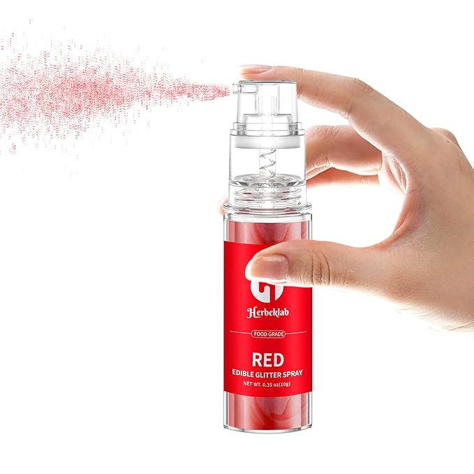 Red Edible Glitter Spray - 10g Edible Red Glitter - Image 5