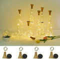 Upgraded 8 Pack Solar Wine Bottle Lights, 20LED Silver Wire Cork Lights by Cynzia