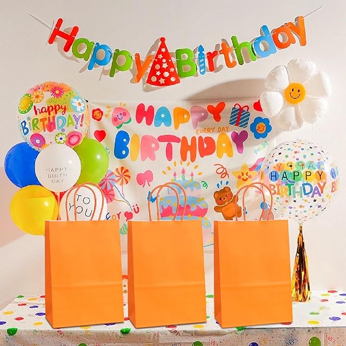 piqiya 24pcs Orange Gift Bags - Image 4