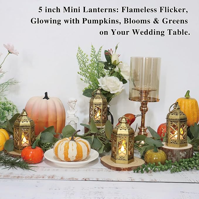 Mini Lantern with Flickering LED Candles - Image 3
