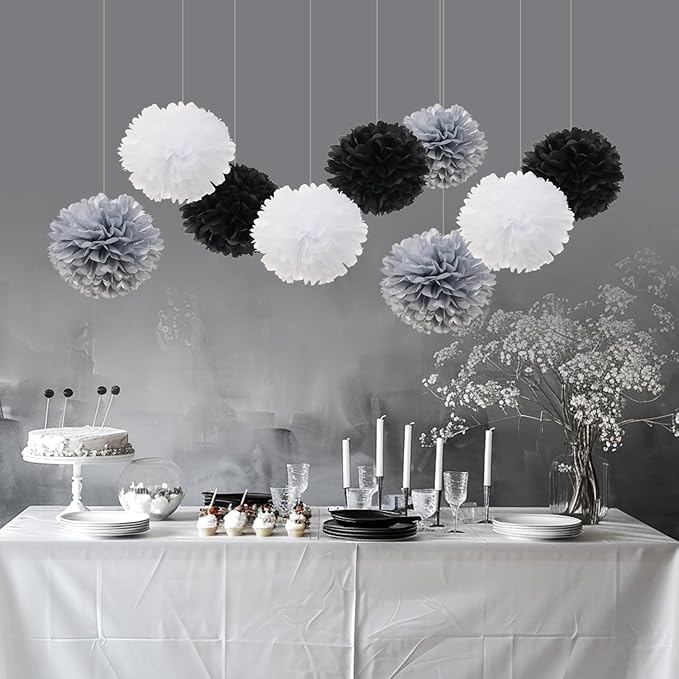 Tissue Pom Poms Tissue Paper Flowers Tissue Fluff Balls Party Decorations - Image 3