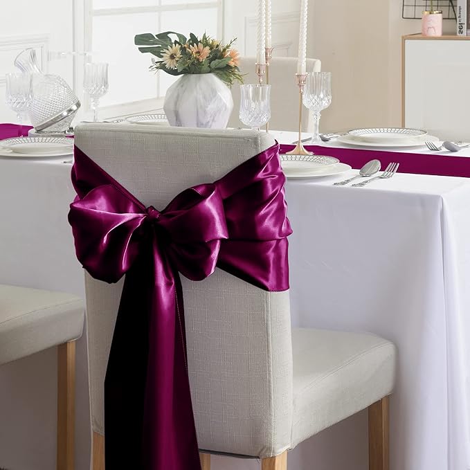 24Pack Table Runner 12 x 108 Inches Satin Silk Table Runner - Image 6