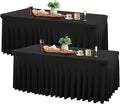 Wish Care 2 Pack Black Spandex Table Cloths by WishCare